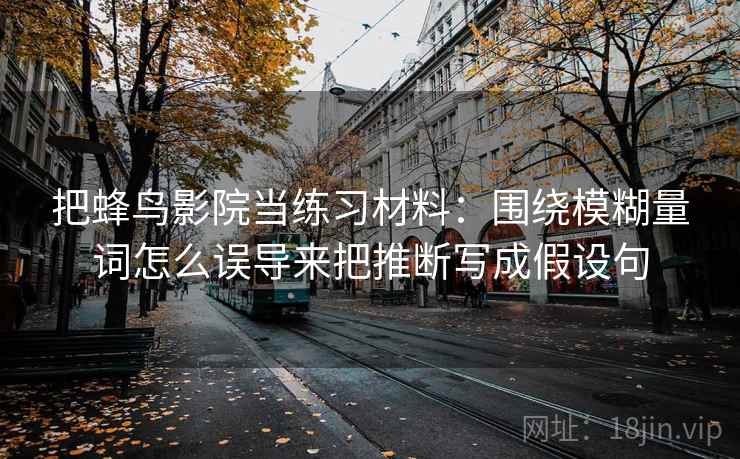 把蜂鸟影院当练习材料：围绕模糊量词怎么误导来把推断写成假设句