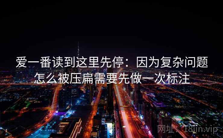 爱一番读到这里先停:因为复杂问题怎么被压扁需要先做一次标注 爱一番读到这里先停:因为复杂问题怎么被压扁需要先做一次标注